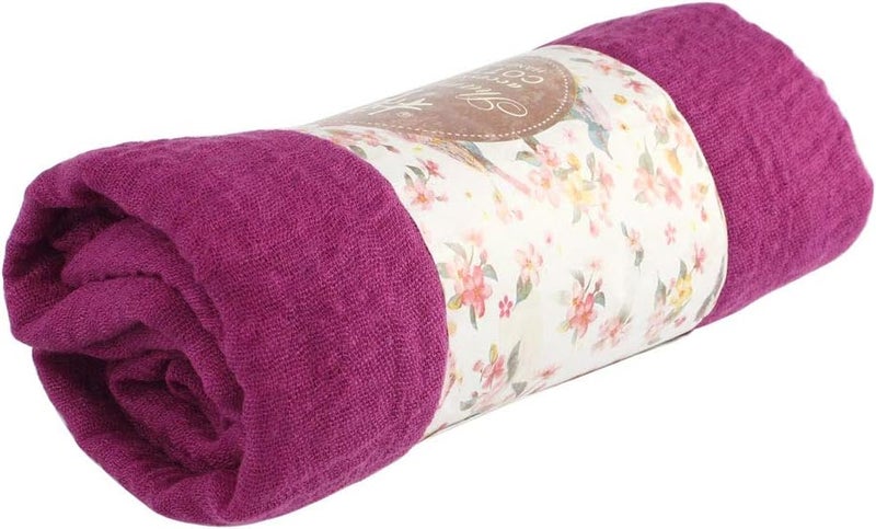 Wobe Women Summer Cotton Blend Crinkle Vintage Soft Long Scarf Linen Beach Shawl Wrap - Image 2